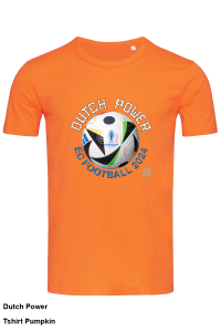 Dutch Power DPEC TS PUM T-shirt Pumpkin  100% ringgesponnen gekamd biologisch katoen STE9020-PMK ( Pumpkin)